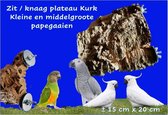 Zit / knaag plateau van natuurlijke 100%  kurk grote parkieten kleine en middel grote papegaai .