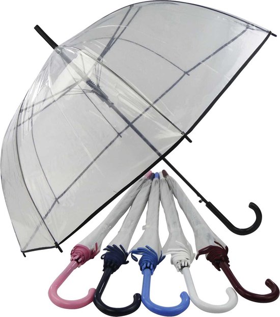 Kaal fundament heel Paraplu transparant - Opvouwbaar - Volwassenen - Paraplu's doorzichtig - Koepel  paraplu | bol.com