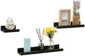 H&S Collection Wandplank set van 3 - 45 cm, 30 cm en 15 cm - Zwart