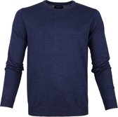 Profuomo Pullover O-Hals Blauw - maat M