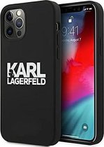 Karl Lagerfeld Silicone Back Case voor Apple iPhone 12/12 Pro (6.1") - Zwart