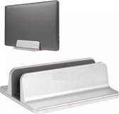Verstelbare Verticale Laptophouder- Aluminium- Laptop, Boeken, Tablet & Mobiel houder- Laptop standaard- Anti-slip- Zilver