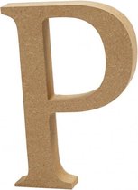 houten letter P 8 cm