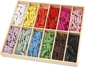 mini wasknijpers 2,5 x 0,3 cm multicolor 288 stuks