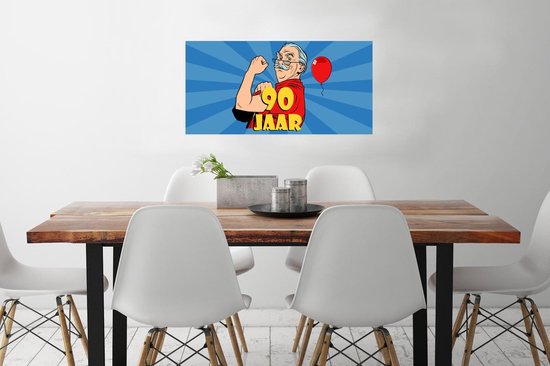 Affiche Anniversaire - Homme - 90 Ans - 80x40 cm