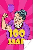 Affiche Anniversaire - Cadeau d'anniversaire - 100 ans - 80x120 cm