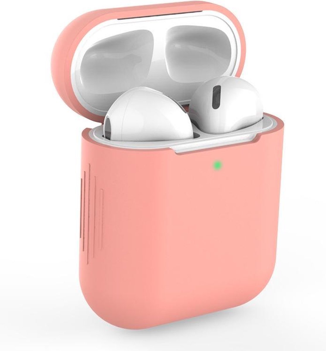 Apple AirPods 1/2 Hoesje in het Zalm - Siliconen - Case - Cover - Soft case