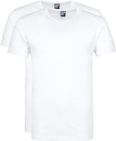 Alan Red Derby O-Hals T-Shirt Wit (2Pack) - maat M