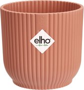 Elho Vibes Fold Rond Mini 11 - Bloempot voor Binnen - 100% Gerecycled Plastic - Ø 11.1 x H 10.5 cm - Roze