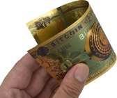 Gouden Bitcoin Bankbiljet - Uniek Crypto Cadeau - Golden Bank Note - Waarde 1 Bitcoin - Crypto Geschenk