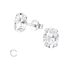Montebello Oorbellen Berdien - 925 Zilver E-Coating - Swarovski - Ø6x8mm
