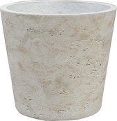 Pot Rough Mini Bucket L Grey Washed Fiberclay 23x20 cm grijze ronde bloempot