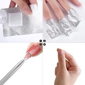 merkloos-remover foil wrap-nagelbehandeling-gellak-aceton-100st- remover pads