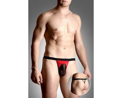 Sexy doorzichtige G-string met visnet rood M/L