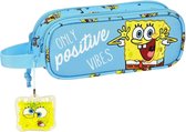 Pennenetui met 2 vakken Positive Vives Spongebob Geel Licht Blauw