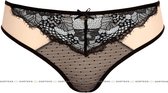 Dames Slip  Zwart-Beige Maat 38 Gorteks Lingerie Jackson