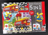 Kiddy kinderpuzzel auto"s 5 in 1