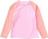 Snapper Rock - UV Rash Top voor meisjes - Crop - Lange mouw - Sunset Pink - maat 128-134cm