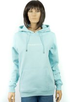 Powerfully Hoodie Geborduurd Caribbean Blue - Lichtblauw - Dames – Maat M