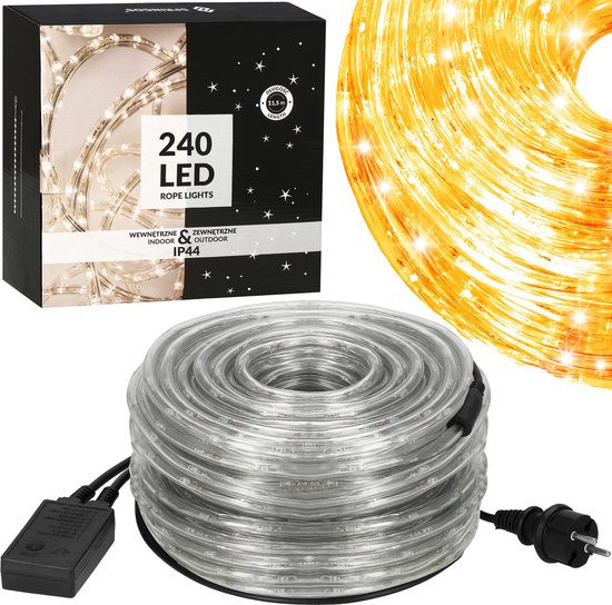 GOPLUS Lichtslang voor buiten, led-lichtslang, warm wit met 720 leds, ledstrip, 15000 uur, waterdicht, lichtslang, voor binnen en buiten (20 m