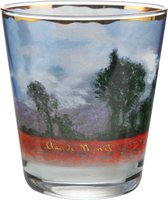 Goebel® - Claude Monet | Windlicht / Theelicht "Papaver veld" | Glas, 10cm, waxinelicht houder