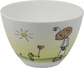 Goebel® - Der kleine Yogi | Windlicht / Theelicht "Glückslicht" | Porselein, 7cm, waxinelicht houder