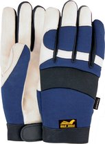 M-Safe Bald Eagle Winter 47-166 handschoen L/9 M-Safe - Blauw/wit/zwart - Varkensnerfleder - Velcro sluiting - EN 388:2016