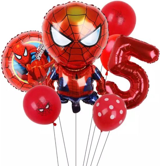 Spiderman Marvel Hero Party Ballon 7 stuks Folie Ballon Verjaardag - Kinderfeestje - Versiering - Decoratie