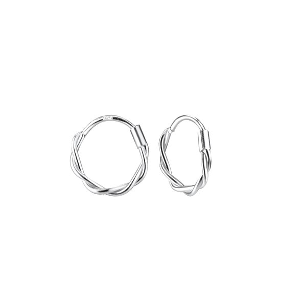 Joie|S - Boucles d'oreilles argent 11 mm - torsadées