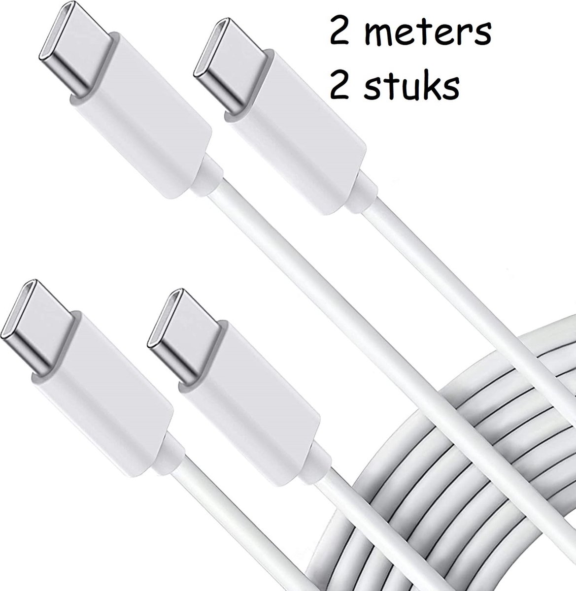 Bol.com usb c naar usb c kabel - usb c naar usb c kabel -C naar C - 2m 2 pack Laadkabel USB C kabel Hoge Snelheid | voor Geschik... aanbieding