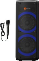 N-GEAR LGP 72 - Draagbare Bluetooth Party Speaker - Karaoke Set - 1 Microfoon - Discoverlichting
