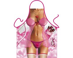 Carnaval verkleed keuken of bbq schort - Sexy Cupido Woman - cadeau - voor dames - one size