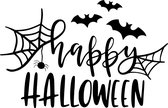 Halloween raamsticker statisch folie transparant - Happy Halloween