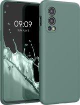 kwmobile telefoonhoesje voor OnePlus Nord 2 5G - Hoesje met siliconen coating - Smartphone case in dennengroen