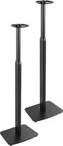 Luxe Vloerstandaard Set Geschikt Voor Sonos ONE / ONE SL Speaker - Vloer Standaard Beugel Houder Steun Statief - Set Van 2 Stuks - Met Kabel Management - In Hoogte Verstelbaar - Zwart