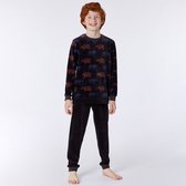 Woody pyjama jongens - ijsbeer - bruin - 212-2-QPI-V/935 - maat L