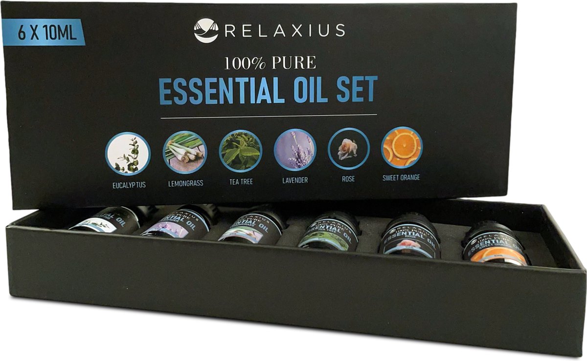 Etherische Oliën Set 4x10ml - 100% natuurlijke aromatherapie geurolie geschenkset voor