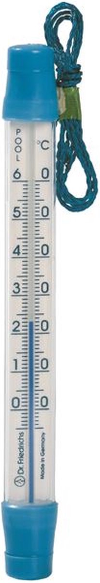 Zwembad / Hottub Thermometer 20cm met koord - Blauw