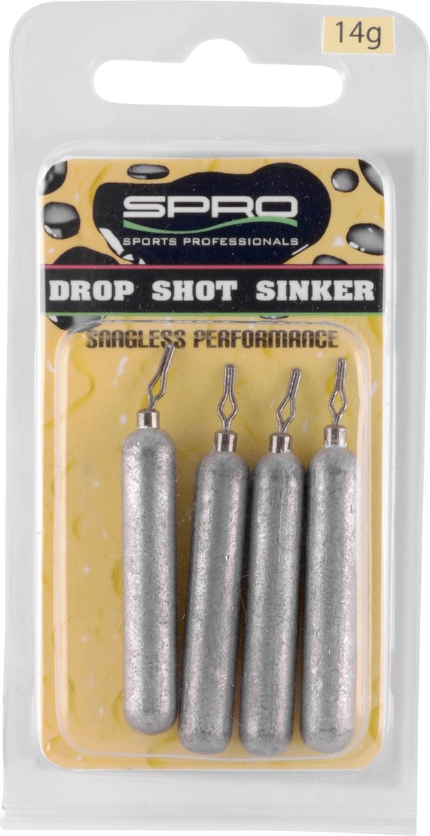 Spro Lead Drop Shot Sinker - 5.2g - 5st - Zwart — afbeelding 2