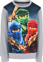 Legowear Jongens Sweater Lego Ninjago 3fig. Grey Melange