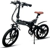 Elektrische fiets - Elektrische Vouwfiets - Eco Flying F501 - Zwart /Grijs