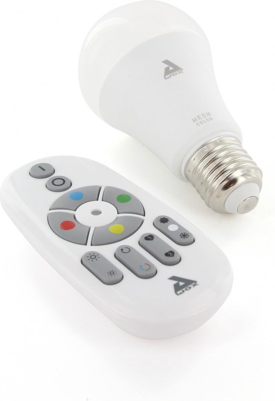 AwoX Mesh SmartKIT SKRLm-9W - LED Lamp E27 met afstandsbediening -  Bluetooth - Kleur | bol.com