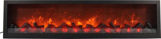Relaxwonen - Sfeerhaard - Elektrische haard - Met vlam effect - Sfeervol - 60cm lang - zwart