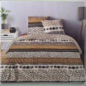 Luxe Katoen dekbedovertrek Lits-Jumeaux 240x220cm New panter