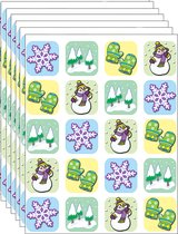 120 Winterstickers - 6 Vel Winter Stickers - Hobbystickers Winter - Knutselstickers Winter - Sneeuw IJs Sneeuwpop Sneeuwpret Stickers | Klein Kadootje Kind | Cadeautje Kinderverjaardag | Fotoboek Stickers | Scrapbooking Decoratie | Beloningsstickers