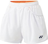 Short femme Yonex world model 25019 - blanc/orange - taille XXS