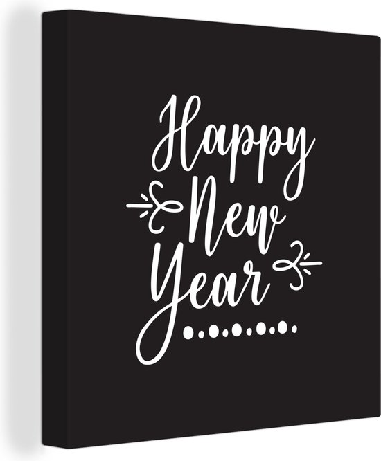 Canvas Schilderij Nieuwjaar Happy New Year Quotes Oud en Nieuw