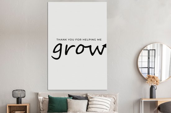 Presentje pour la fête des mères merci de m'avoir aidé à grandir - toile blanche Toile 120x180 cm XXL / Groot format!