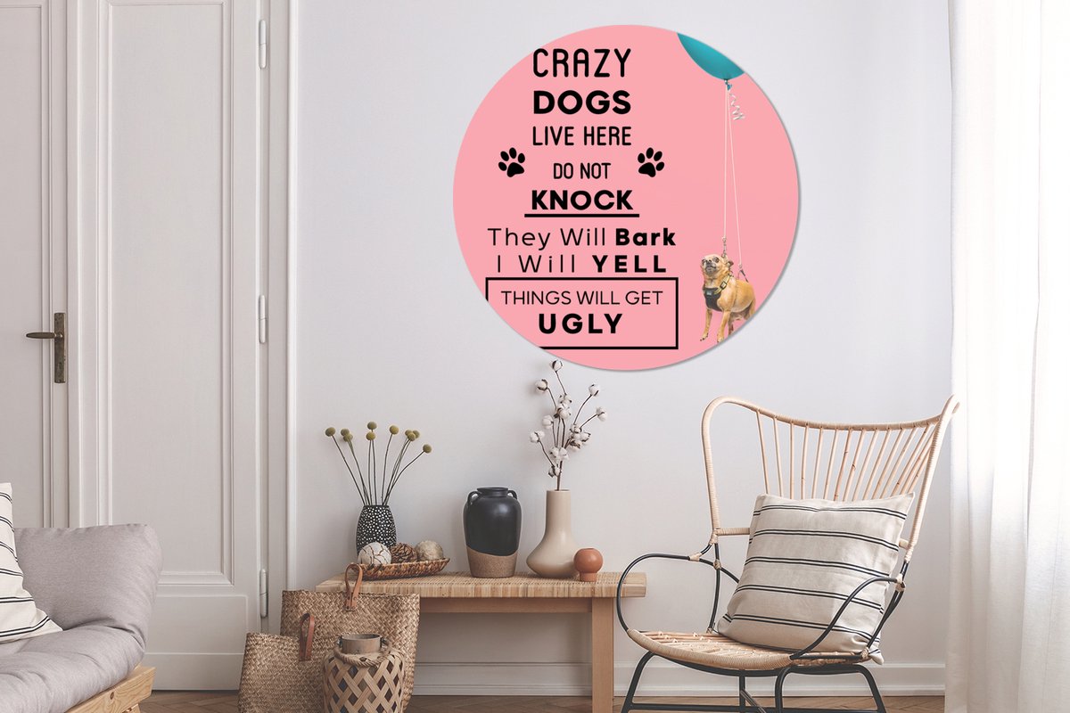 SignJoker Schild Crazy Redek Lives Here – Aus Kunststoff, 20,3x30,5 Cm | Für Innen & Außen, Mit Befestigungslöchern