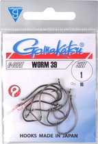 Gamakatsu Worm 39 size 4 - 1.7 cm - vishaak - 12 stuks